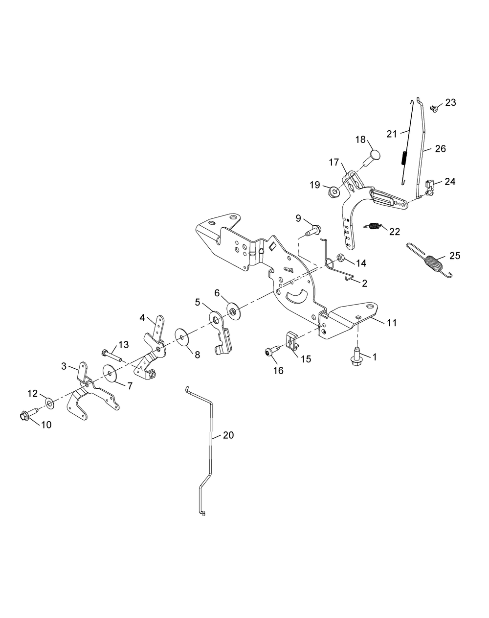 Kohler Zt730-3011 Engine Controls Diagram and Parts List for Z-FORCESZ48 (53ATDFJB-53ATDFJB050)(2014) Cub Cadet Lawn Tractor